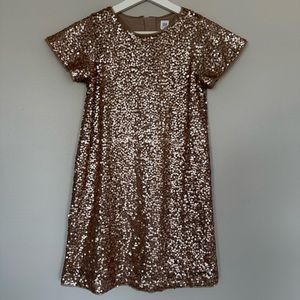 Gap Kids Champagne Sequin Formal Dress Size L